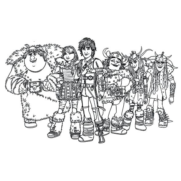 Coloring page How to train your dragon 2 dragon riders